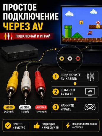 Игровая приставка с играми детства. 620 игр. Марио, Танчики, Черепашки и т.д.